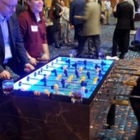 LED Foosball Table played at Corporate event
