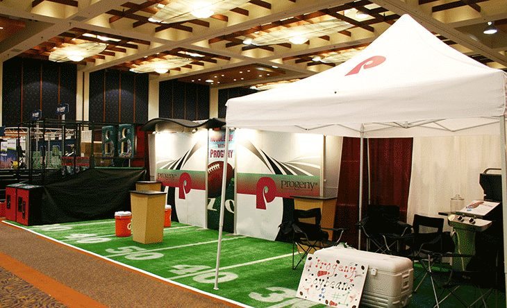 Football Themed Trade Show Booth
