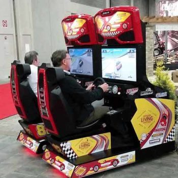 Racing Car Simulators with Custom Artwork on NASCAR and header