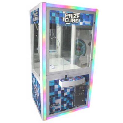 Clean White Frame Claw Machine Rental with Flashing LEDs
