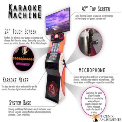 Graphic of Karaoke Machine Features