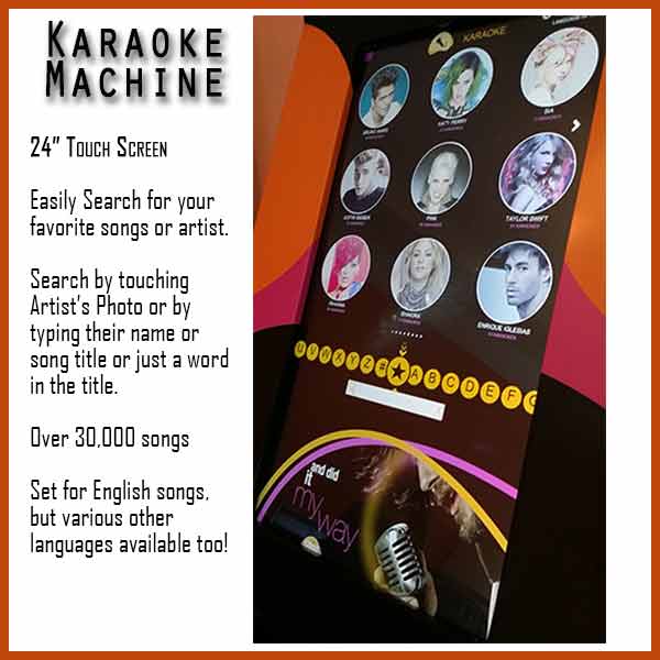 english - Songs Karaoke Artistbook - Karaoke On Tour
