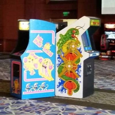 Centipede Arcade with Ms Pac Man Arcade at Corporate Event