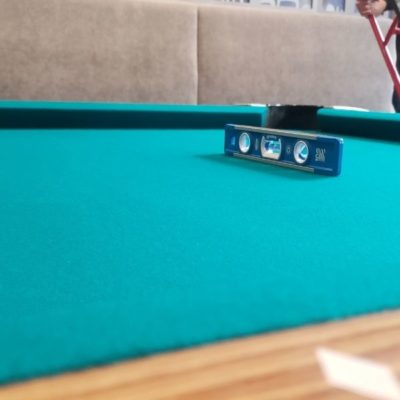 During Event Setup - level pool table rental