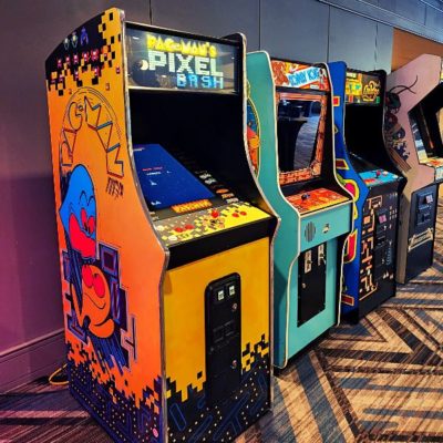 PacMan Pixel Bash Multicade with Donkey Kong, Ms Pacman and Centipede at Corporate Event