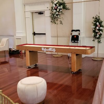 Wedding Reception with Shuffleboard Table Rental