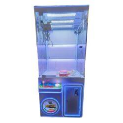 Clean White Frame Claw Machine Rental with Flashing LEDs