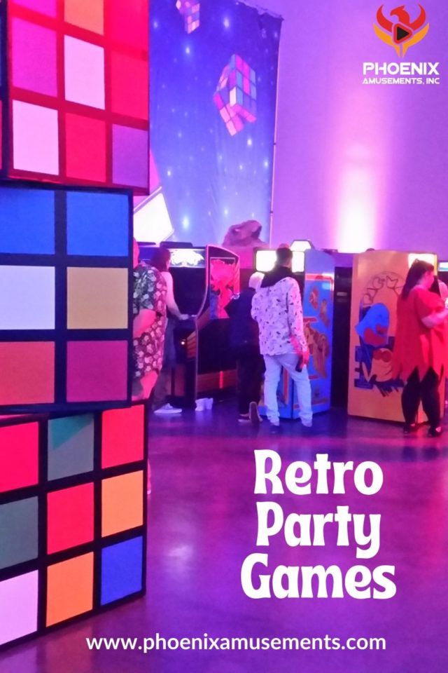 Retro Party Theme Games and Decor