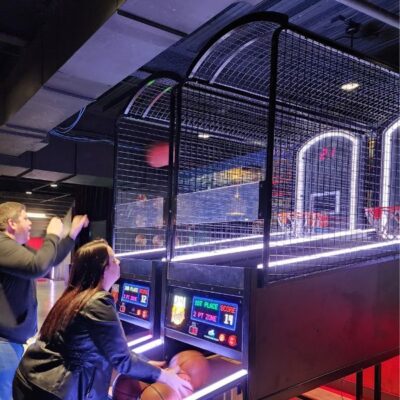 LED NBA Hoop Arcade Machines at Employee Appreciation Event