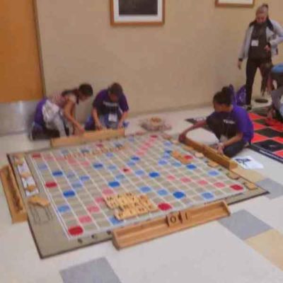 Playing Scrabble at School