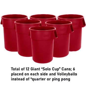 Giant Pong using 55 gallon Cups