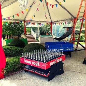 Carnival Games at Private Party with Ring Toss Wiffle Ball and Basketball Hoops