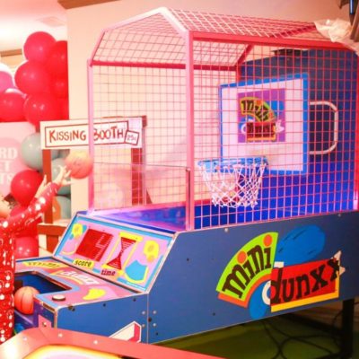 Mini Basketball Arcade for Kids at Valentines Party