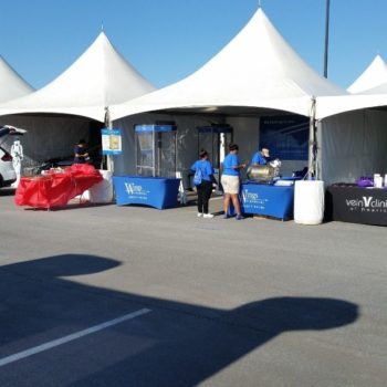 Custom Branding Money Blowing Machine at Vendor Expo