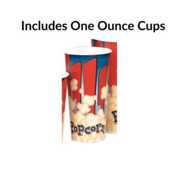 Commercial Popcorn Machine Rental with Dispenser Cups