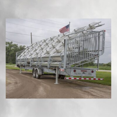 Towable Mobile Bleachers 10 Row ready for road