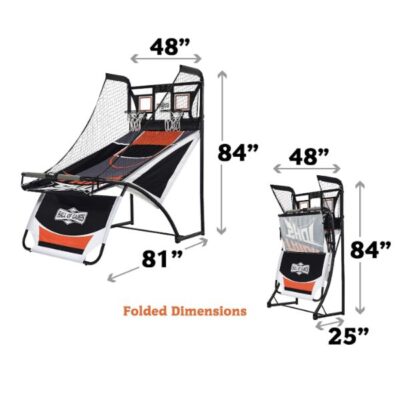 Double Shot Basketball Measurements full size and folded