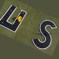 Custom Black Turf on Custom Mini Golf Course spelling US